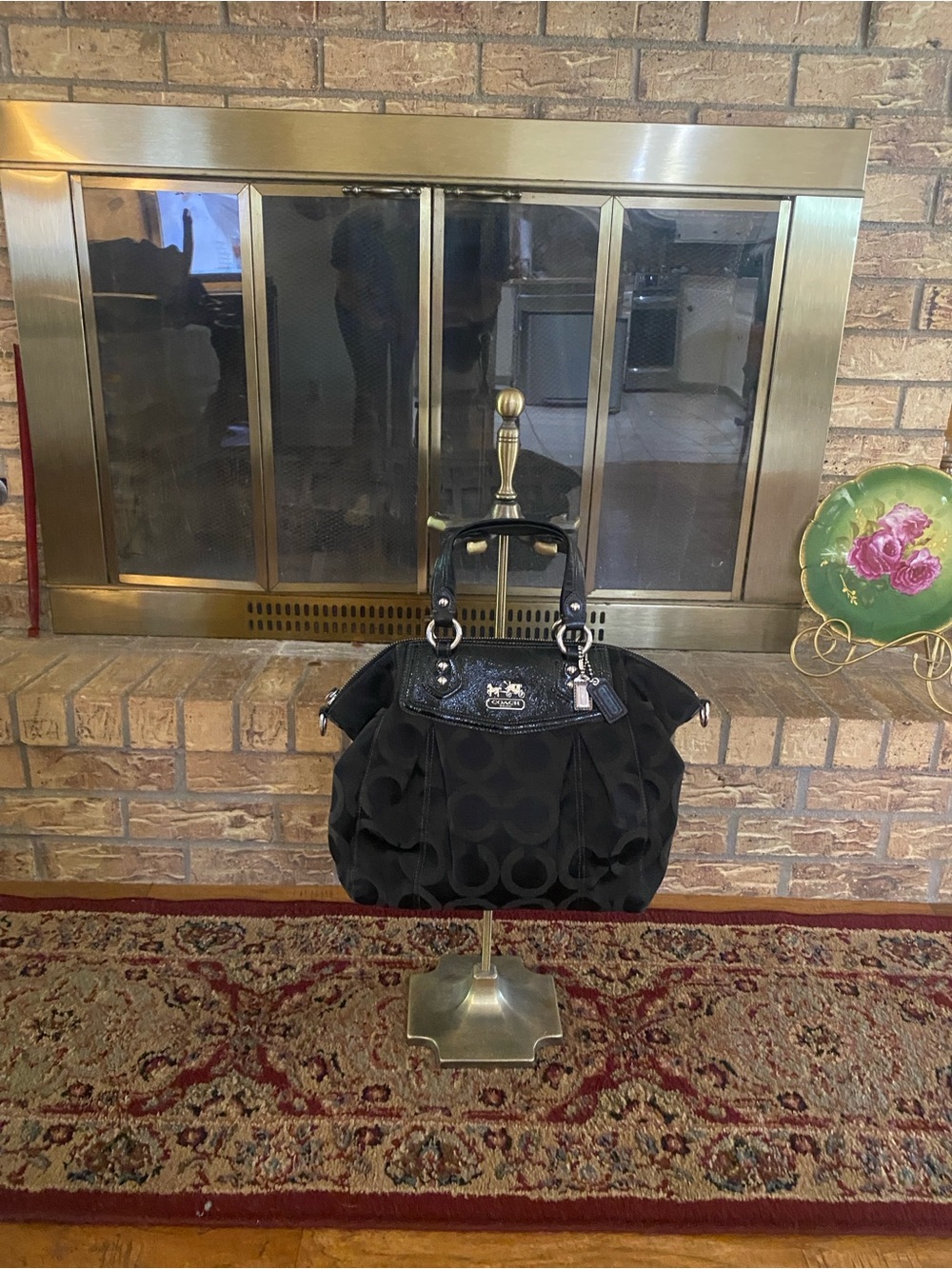 Coach Black Signature Jacquard Tote with Leather Accents -Y2K- non-smoker - Picture 12 of 16